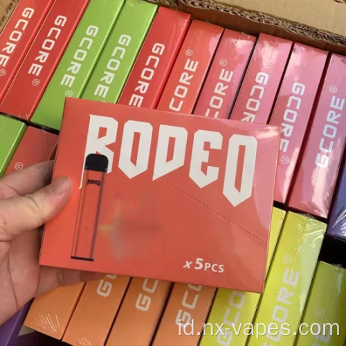 Rodeo 1600 puff pod vape sekali pakai